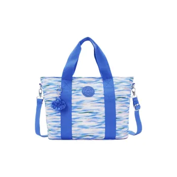 Kipling Polyester Shoulder Bag, Crossbody Bag, Handbag Large Size Women's Blue White