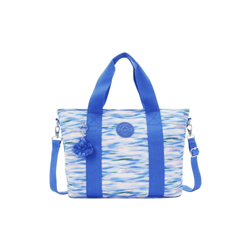 Kipling Polyester Shoulder Bag, Crossbody Bag, Handbag Large Size Women's Blue White-0