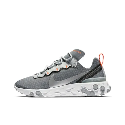 Nike React Element 55 Cool Grey Hyper Crimson