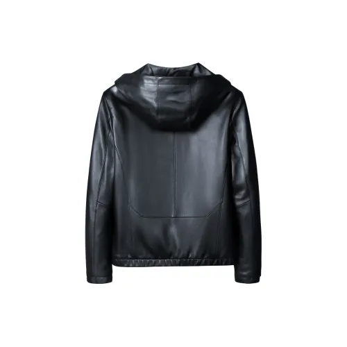 FORTEI Leather Jacket Men's Black