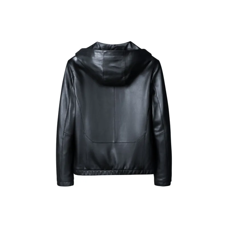 FORTEI Leather Jacket Men's Black-0