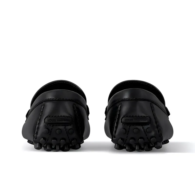 LOUIS VUITTON Hockenheim Gommino Loafers Men's Black-4