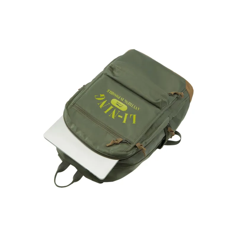 LiNing Polyester Backpack Regular Unisex Dark Moss Green-6