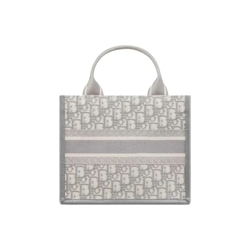 DIOR Cow Leather Tote Bag, Shopping Bag, Crossbody Handbag, Shoulder Bag Trumpets Women's Gray-3