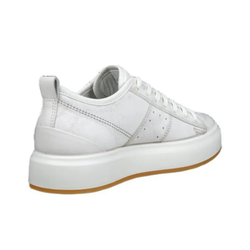 Ecco Low Top Skateboard Shoes Women's White-3