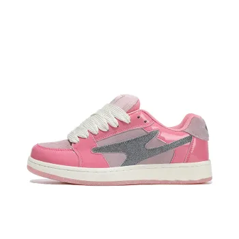 HOMDOON Puffy Shoes Anti-Slip Wear-Resistant Low-Top Skateboard Shoes Unisex Fuchsia