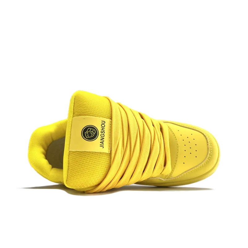 JIANGSHOU Wear resistant And Lightweight Low Top Skateboard Shoes Unisex Gold Coast-3