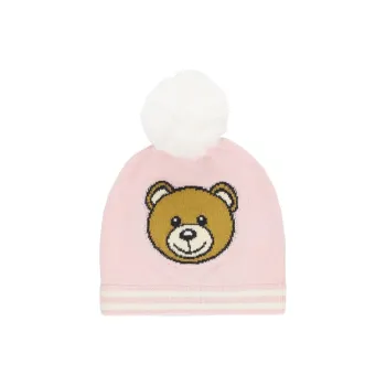 MOSCHINO Bear Intarsia Knitted Beanie