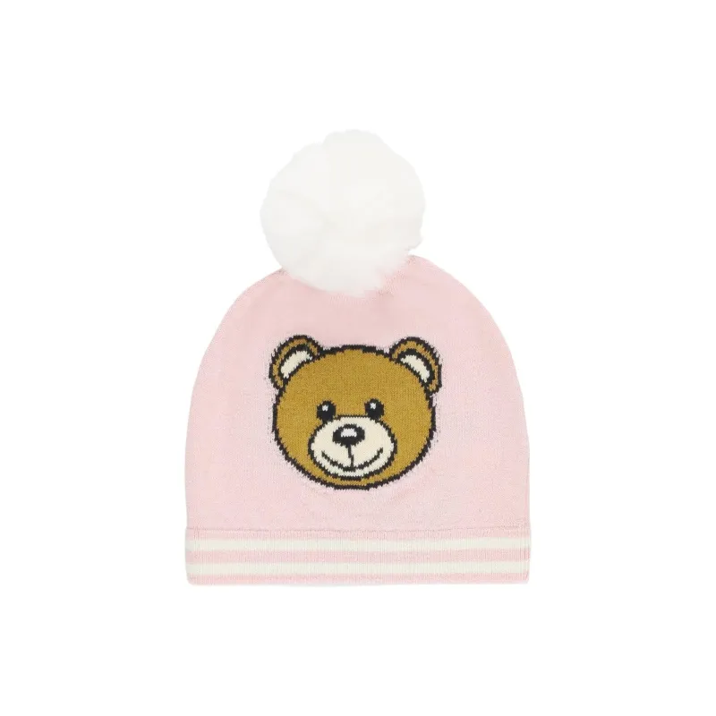 MOSCHINO Bear Intarsia Knitted Beanie-0