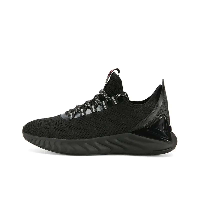 PEAK Tai Ji1.0 Cushioning Anti-Slip Wear-Resistant Breathability Low-Top Running Shoes Unisex Break Night Black-0