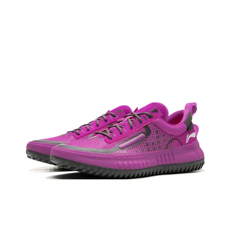 LINING RSR 202 Basketball Shoes Men Low Top Purple Gray-2