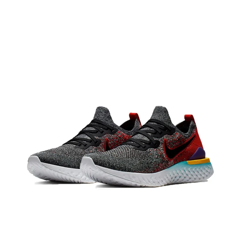 Nike Epic React Flyknit 2 'Black University Red'-1