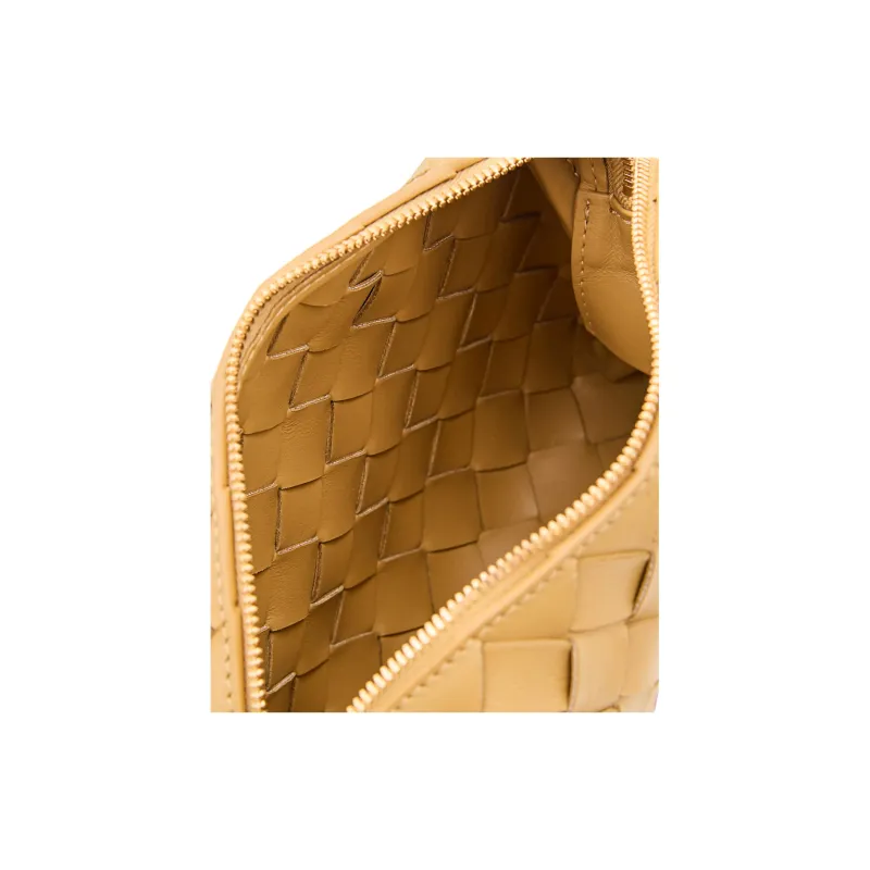 Bottega Veneta LOOPIntrecciato Lambskin Camera Bags Crossbody Bag Shoulder Bag Women's Beige-3