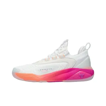 Under Armour Anti Slip Wear Resistant Low Top Training Shoes Women's White Pink