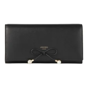 Jimmy Choo Two-Tone Leather Wallet Women's Black
