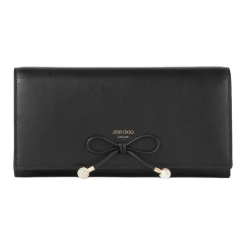 Jimmy Choo Two-Tone Leather Wallet Women's Black