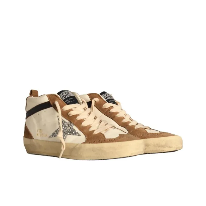 Golden Goose Mid Star Mid Top Skateboard Shoes Women's White-2