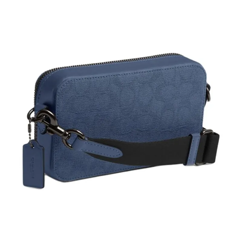 COACH Charter Refined Calfskin Crossbody Bag, Shoulder Bag Men's Blue-2
