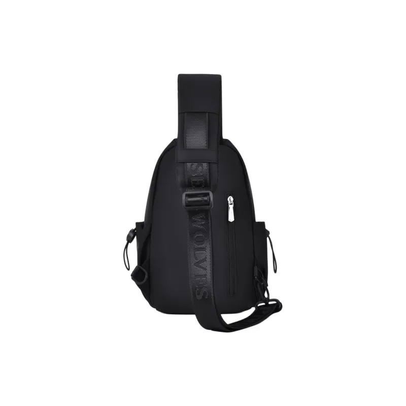 SEPTWOLVES Fabric One Shoulder Crossbody Bag, Sling Bag Regular Men's Black-4