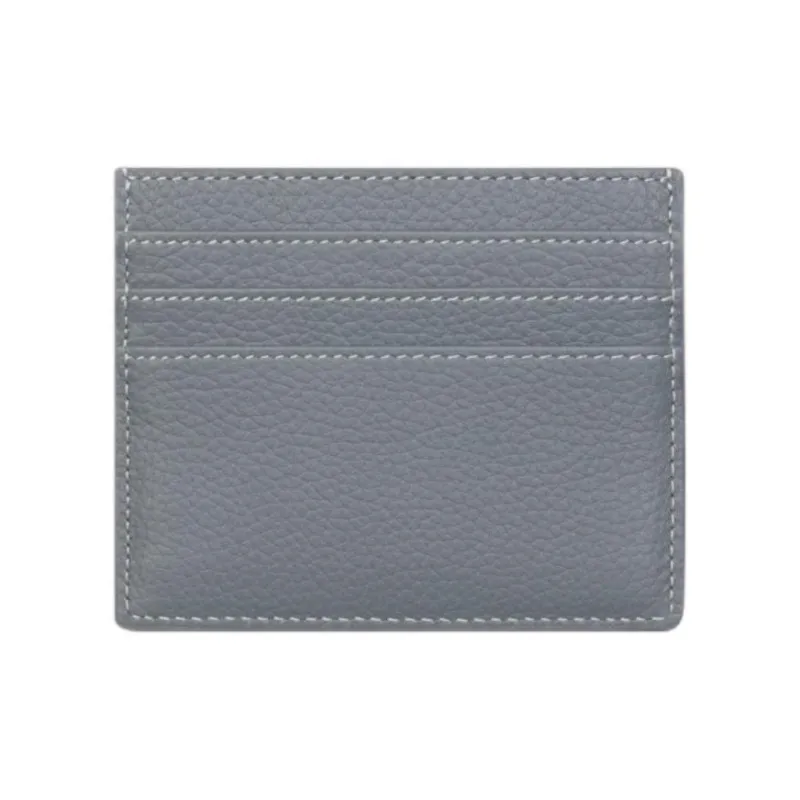 DIOR Grained Calfskin Card Holder Men's Dark Gray-1