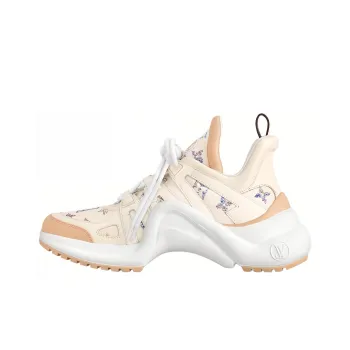 LOUIS VUITTON Archlight 1.0 Wear Resistant Low Top Casual Shoes Women's Beige Apricot