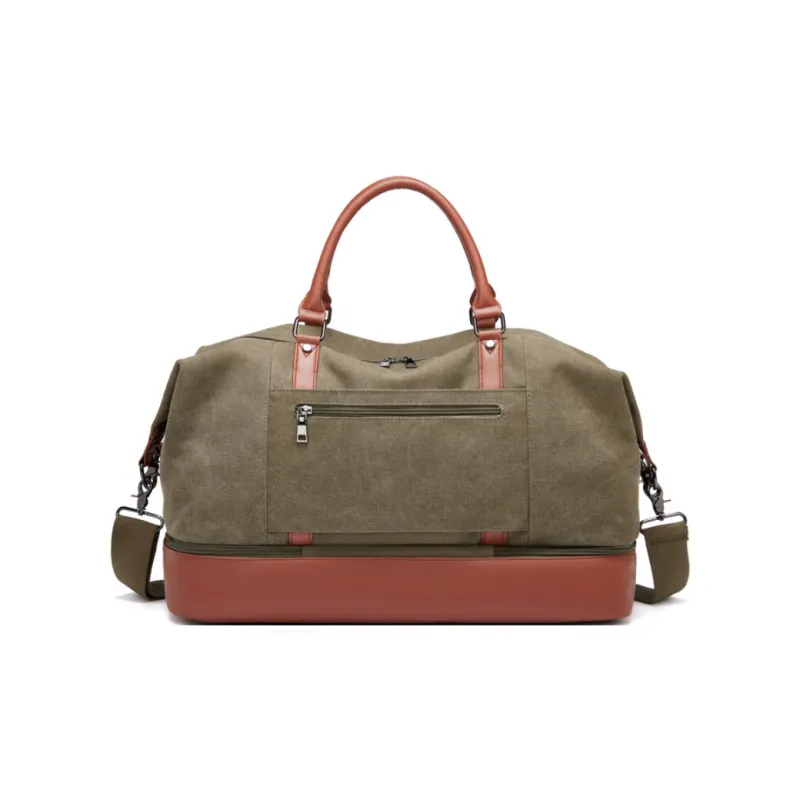 Ssweisiker PU Travel Bag Regular Unisex Brown-4