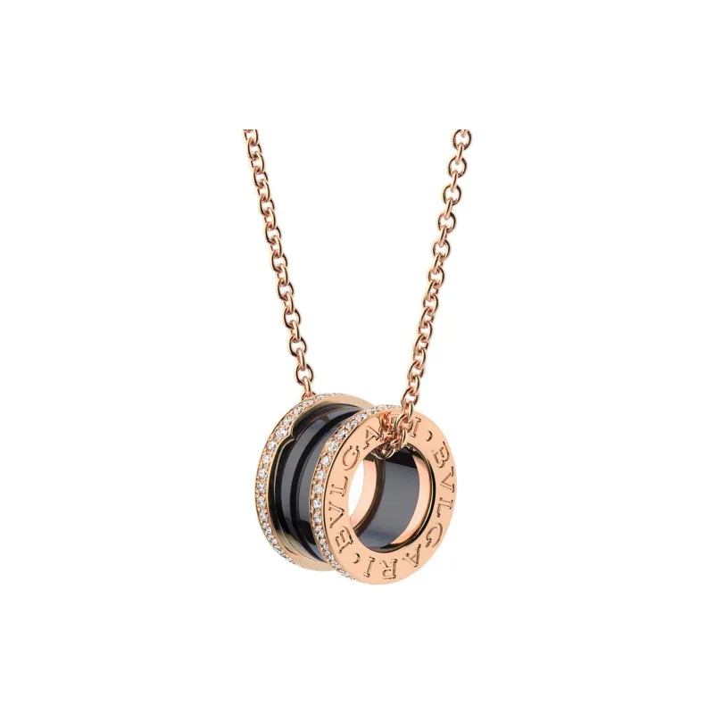 BVLGARI B.Zero1 Series Metal Necklaces Women's Rose Gold-0