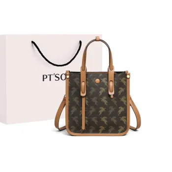 PT'SON Synthetic Leather One Shoulder Handbag Women's Cocoa Coffee