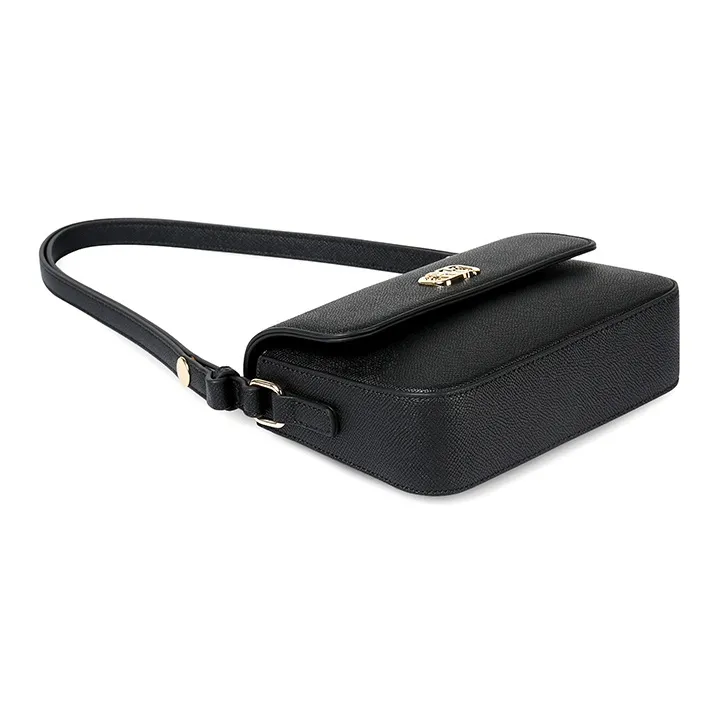 TUCANO Cow Leather With Synthetic Leather Shoulder Bag, Crossbody Bag Women's Classic Black-4