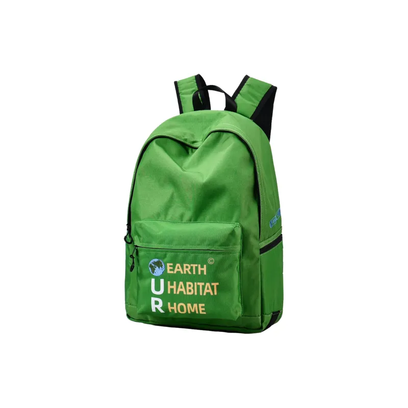 FINITE LOOP Eco-Friendly Fabric Backpack Regular Unisex Green-1