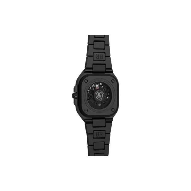 BELL & ROSS Automatic Mechanical Movement Unisex Watch 41mm Cut-Out Dial Ceramic Watch Case Ceramic Strap-1