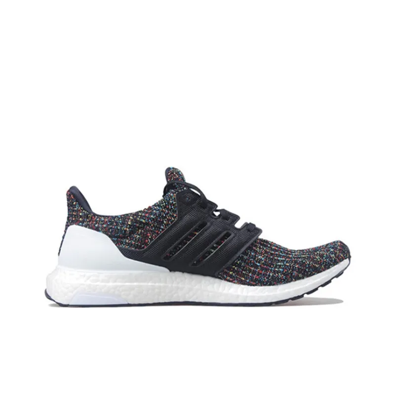 Adidas Ultra Boost 4.0 Black Multi Color White Heel Cage-1