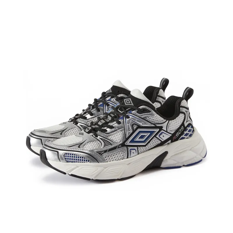 Umbro Anti-Slip Wear-Resistant Low-Top Casual Shoes Unisex Silver White-2