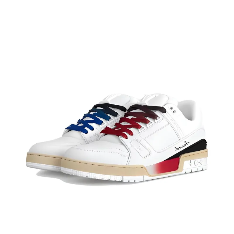 LOUIS VUITTON Trainer Skateboard Shoes Unisex Mismatched Color-3