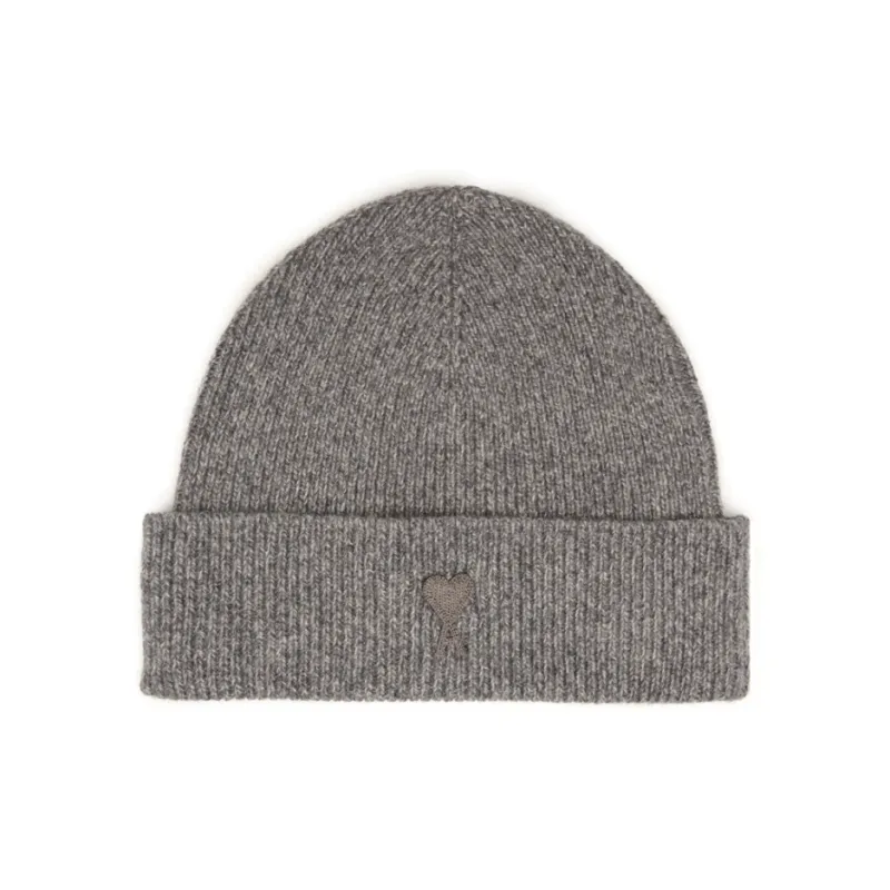 AMIPARIS Paris Logo Embroidered Ribbed Knit Beanie-0