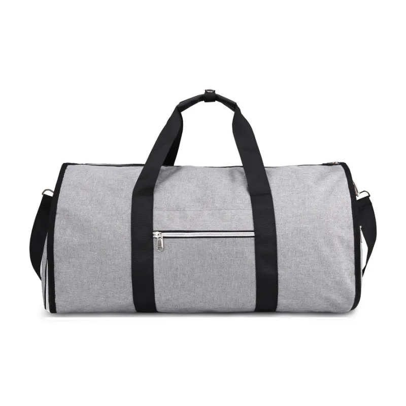 Ssweisiker Oxford One Shoulder Crossbody Handbag, Travel Bag Unisex Gray/Black/Red-1