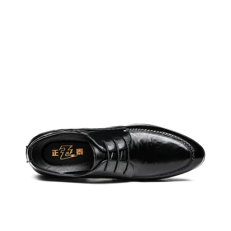 CHINT Dress Shoes Men Low Top Black-3