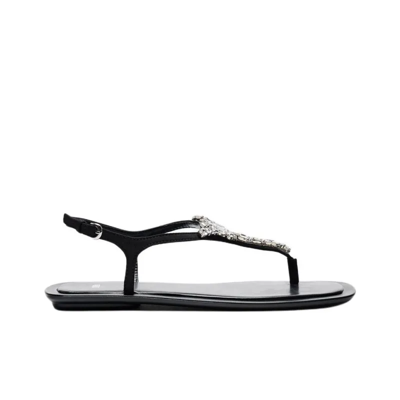ZARA One Strap Sandals Women's Black-1