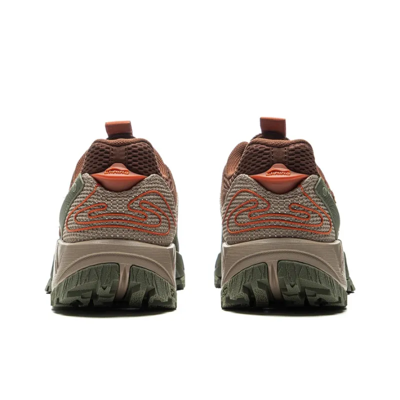 LiNing CF Su Xi Xingye V2 Cushioning Wear Resistant Low Top Outdoor Trekking Shoes Men's Tan-5
