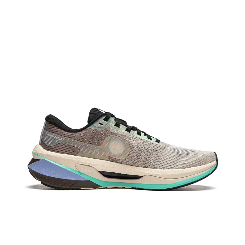 LINING Furious Rider 7.0 V2 Running Shoes Men Low Top Rock White Gray/Tree Gray Brown-1