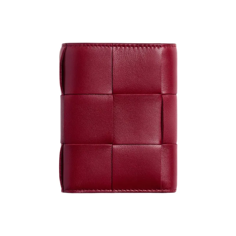 Bottega Veneta Lambskin Wallet Women's Red-1
