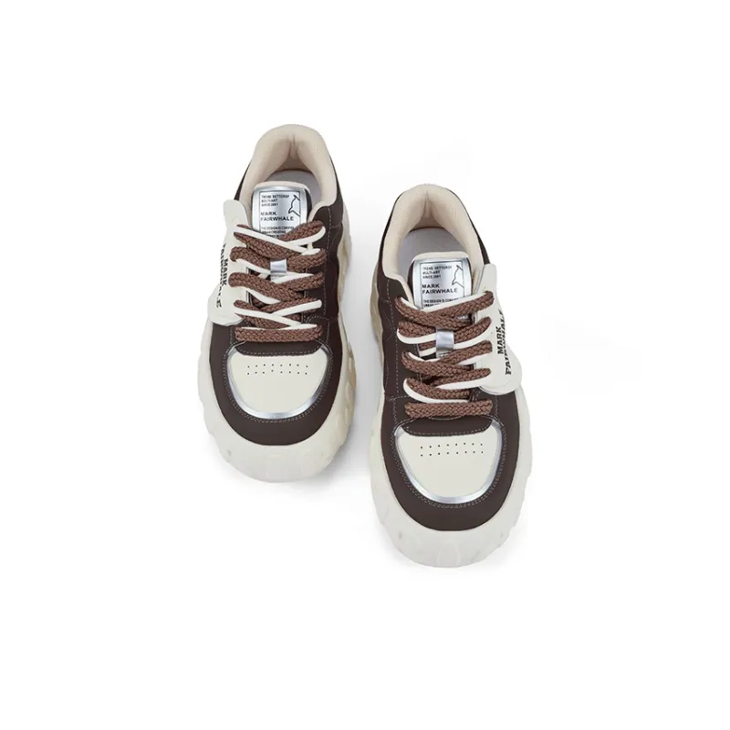 FAIRWHALE Anti Slip And Wear Resistant Coverage Balance Lightweight Height Increasing Low Top Casual Shoes Men's Coffee-3