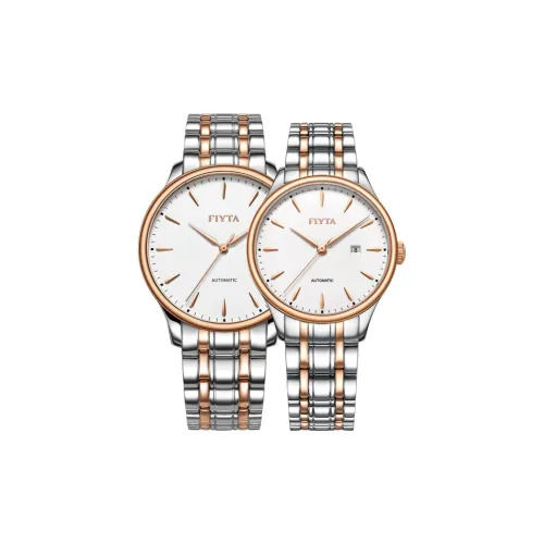 Fiyta Classic Collection Automatic Mechanical Movement Stainless Steel Strap Watch Unisex White Dial