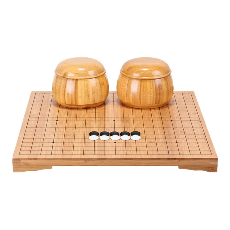 Imono Go Board Set With Yunzi Beginner Black White Five In A Row Stones Solid Wood Chess 2 in 1 Board Games-7