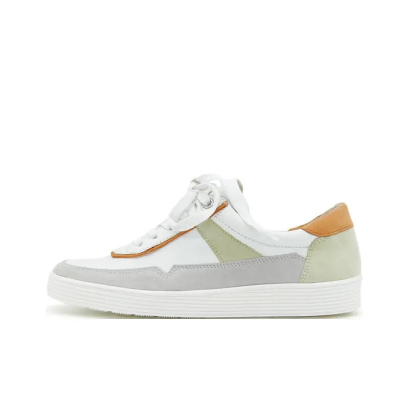 CAPRICE Non-slip Lightweight Low-Top Skateboard Shoes Women's Gray White-0