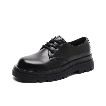JASONSTAR Derby Shoes Height Increasing Casual Shoes Men's Black Matte Leather Shoes