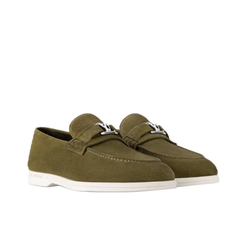 LOUIS VUITTON Estate Loafers Men's Green-2