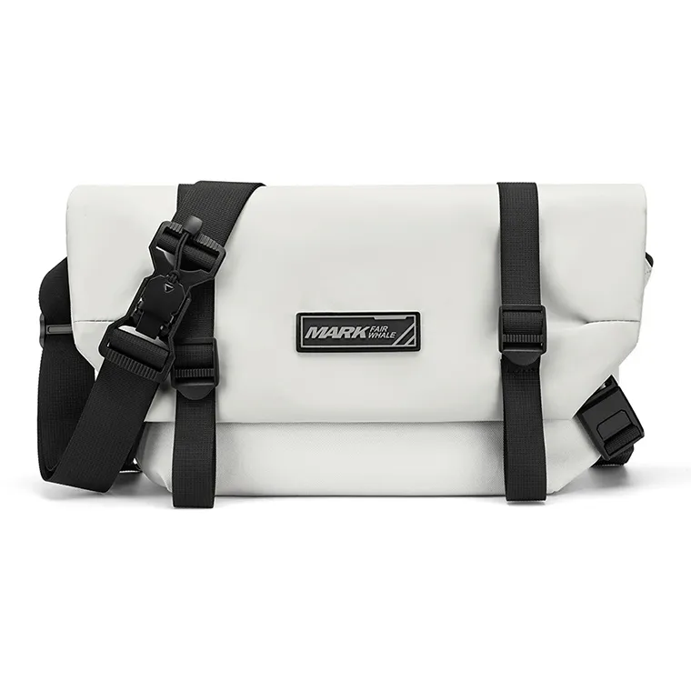 FAIRWHALE PU Biker Style Messenger Bag Shoulder Bag Regular Men's Solid Color-7