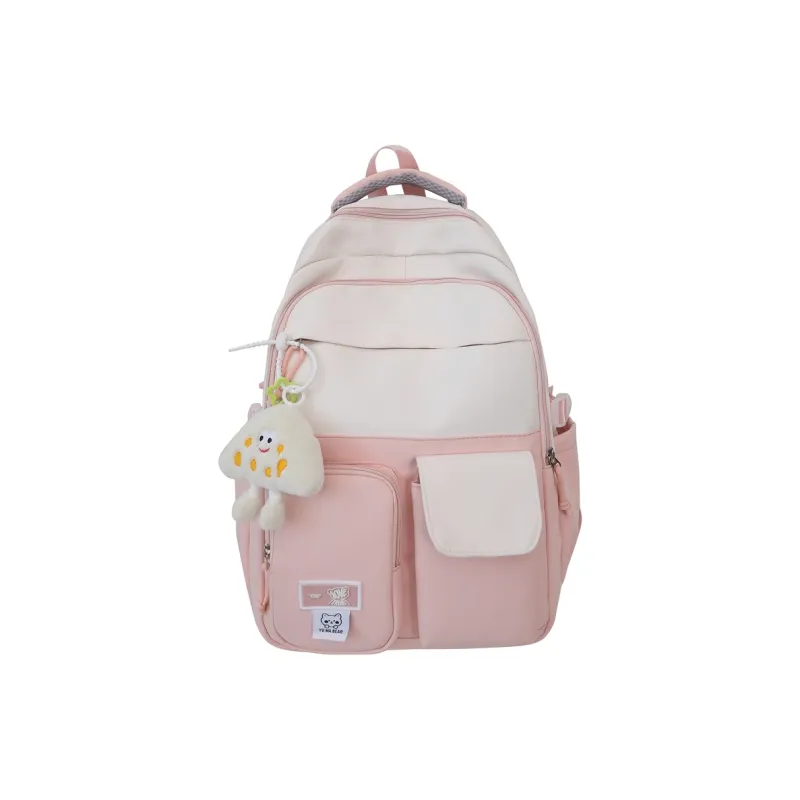 Travel Nylon Backpack Regular Women's Black/Pink/Light Blue/Light Purple/Orange-1