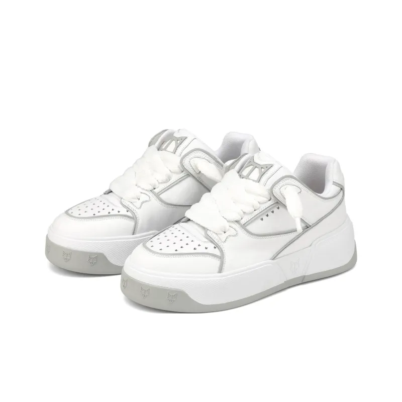Naked Wolfe Kash Slip Resistant Low Top Skateboard Shoes Men's White-2